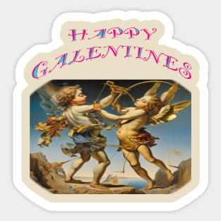Cupid’s galentine Sticker